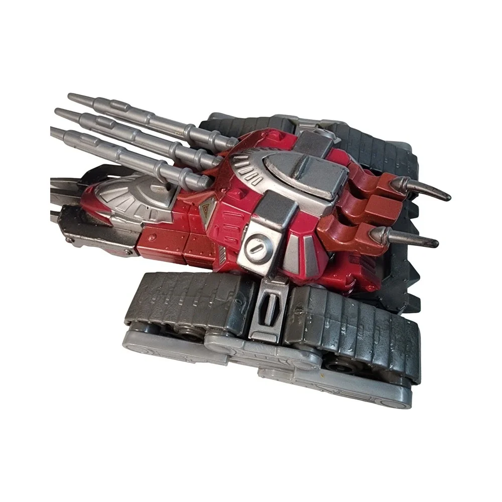 1999 Bandai Action Figure Tank Vehicle Toy Red Silver Metallic Detailing‎